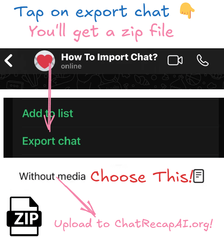 How to export chat from WhatsApp Mobile